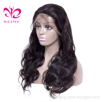 Cheap pre plucked 8-24 inch silky straight &Body wave  virgin wig natural looking human hair HD Transparent  lace front wig